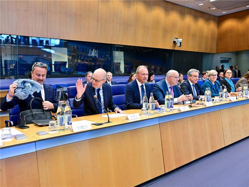 Regierungsbank bei der Tripartite im European Convention Center Kirchberg am Dienstagnachmittag