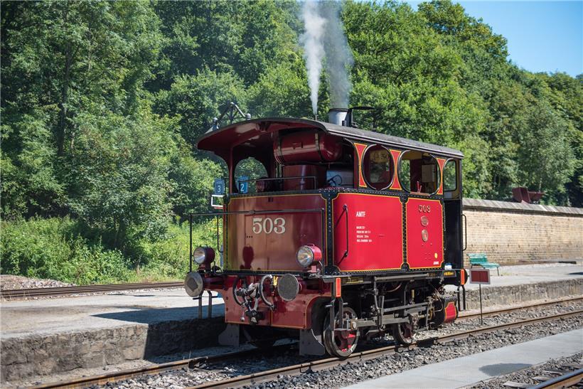 Die Renovierungsarbeiten an der Lokomotive des Typs „Cockerill 503“ dauerten mehrere Jahre

