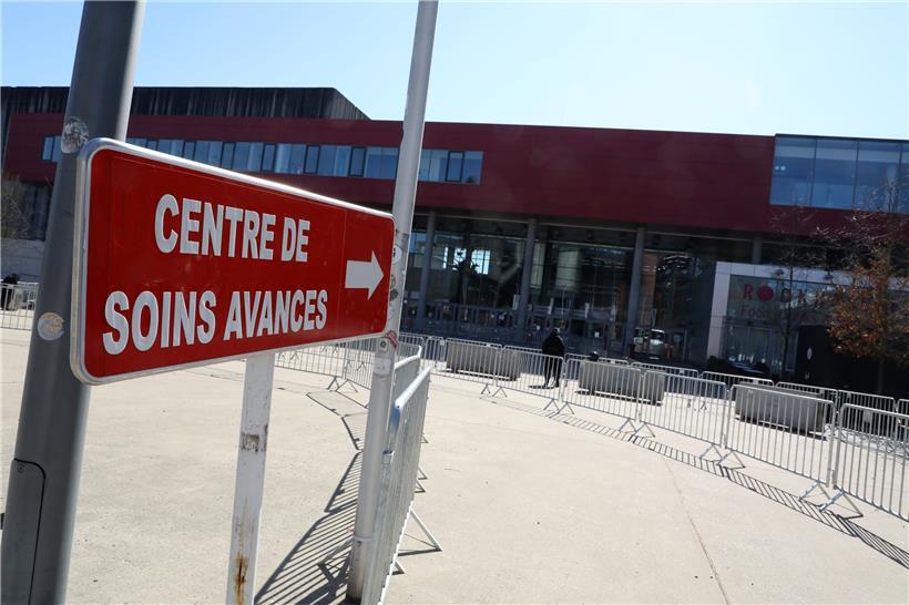 Die Rockhal wurde zu einem Corona-Versorgungszentrum umfunktioniert 
