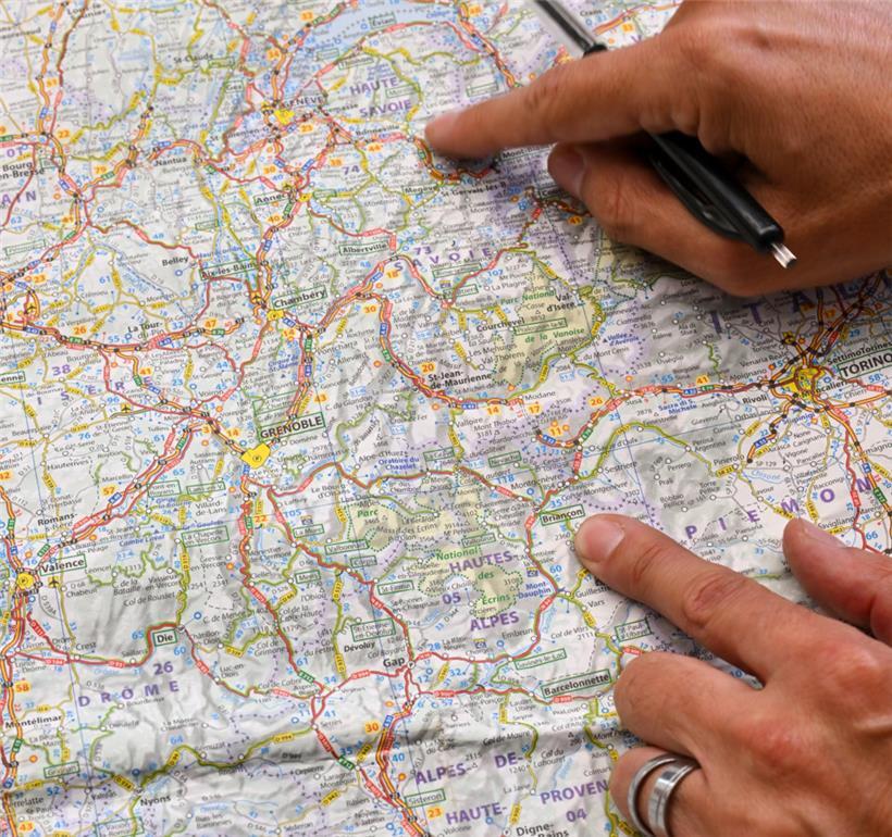 Die Route für die dritte Reise in diesem Jahr 
