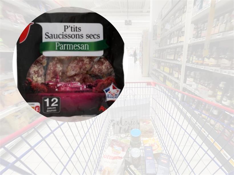Die Salami „P‘tits Saucissons secs Parmesan“ der Marke Auchan wird wegen einer möglichen Belastung mit Salmonellen zurückgerufen