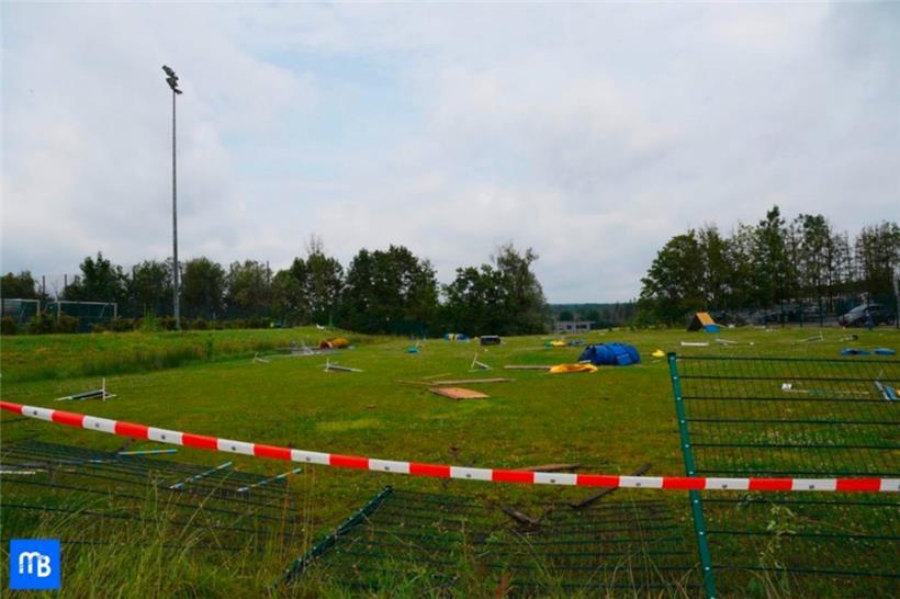 Die Schäden am Hundetrainingsplatz in Bissen. Wetterexperte Philippe Ernzer ist sich sicher: Hier hat ein Tornado gewütet.
