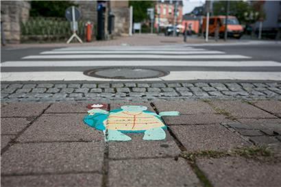 Die Schildkröte „Mouki“ ist das Logo des „Séchere Schoulwee“ in Schifflingen 
