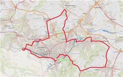 Die Schlussetappe am Sonntag rund um Esch
