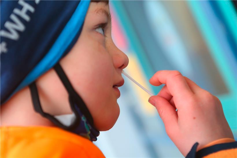 Die Schüler sollen die neuen Schnelltests unter Aufsicht eines Lehrers selber durchführen können
