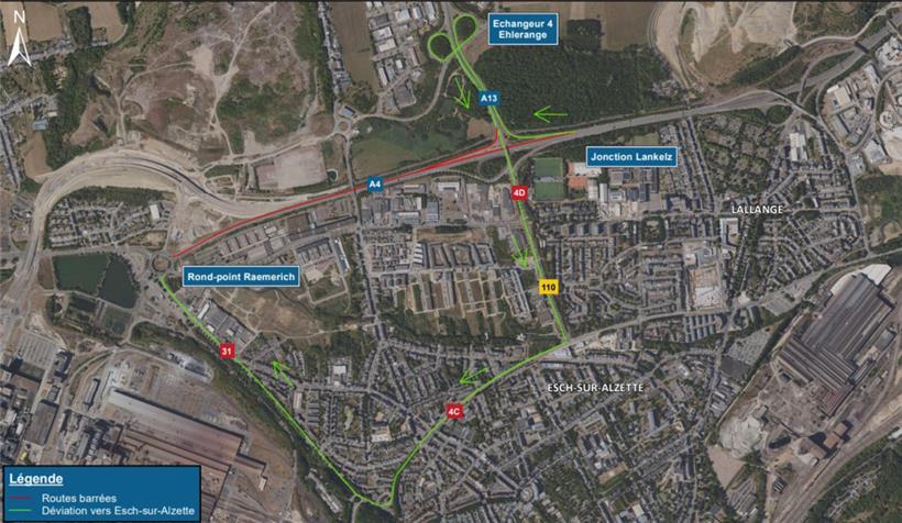 Die Sperrung auf der A4 und die Umleitung für das Wochenende vom 15. und 16. April
