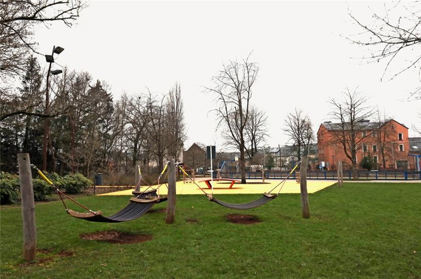 Die Sportanlage im Park Ouerbett 
