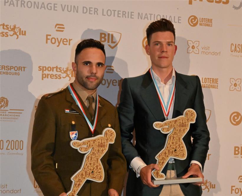 Die Sportler des Jahres 2022, Dylan Pereira (l.) und Bob Jungels, stehen in diesem Jahr nicht mehr zur Wahl
