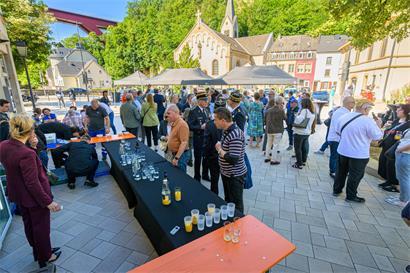 Gedenkveranstaltung in Luxemburg Pfaffenthal-Siechenhof für Opfer der schweren Nachkriegs-Katastrophe in Luxemburg