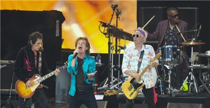 Die Stones auf der Bühne
