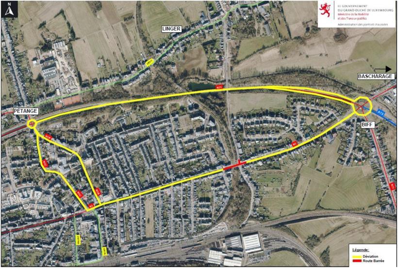 Die Straßenbauverwaltung schildert obenstehende Umleitung aus