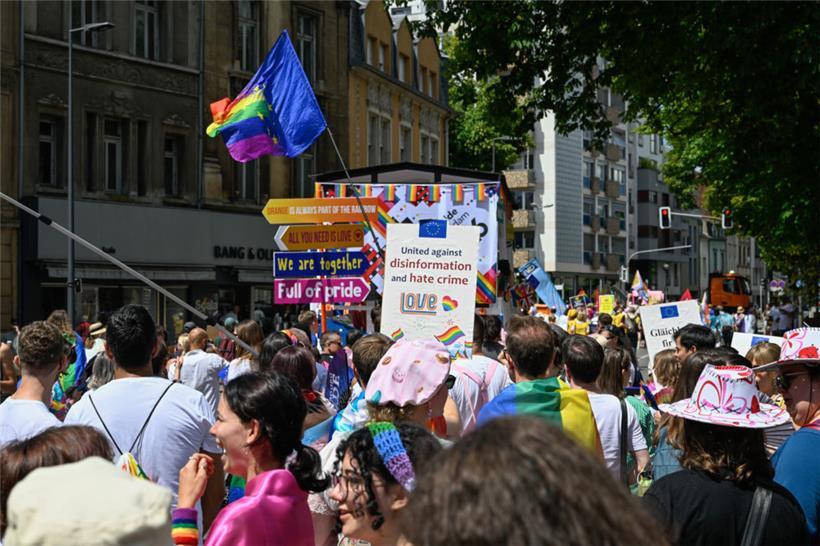 Die Strecke der Demonstration durch Esch war in diesem Jahr leicht verändert