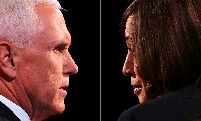 Die TV-Debatte zwischen US-Vizepräsident Mike Pence (links) und der demokratischen Vizekandidatin Kamala Harris hat keinen neuen Moment hervorgebracht
