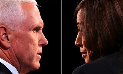 Die TV-Debatte zwischen US-Vizepräsident Mike Pence (links) und der demokratischen Vizekandidatin Kamala Harris hat keinen neuen Moment hervorgebracht

