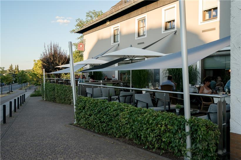 Die Terrasse des Etablissements in Orscholz