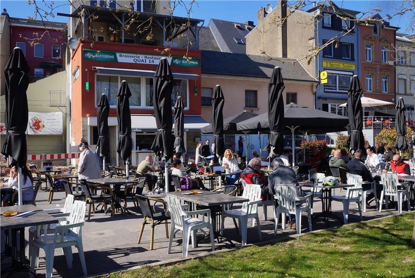 Die Terrasse des „Quai 14“ in Remich
