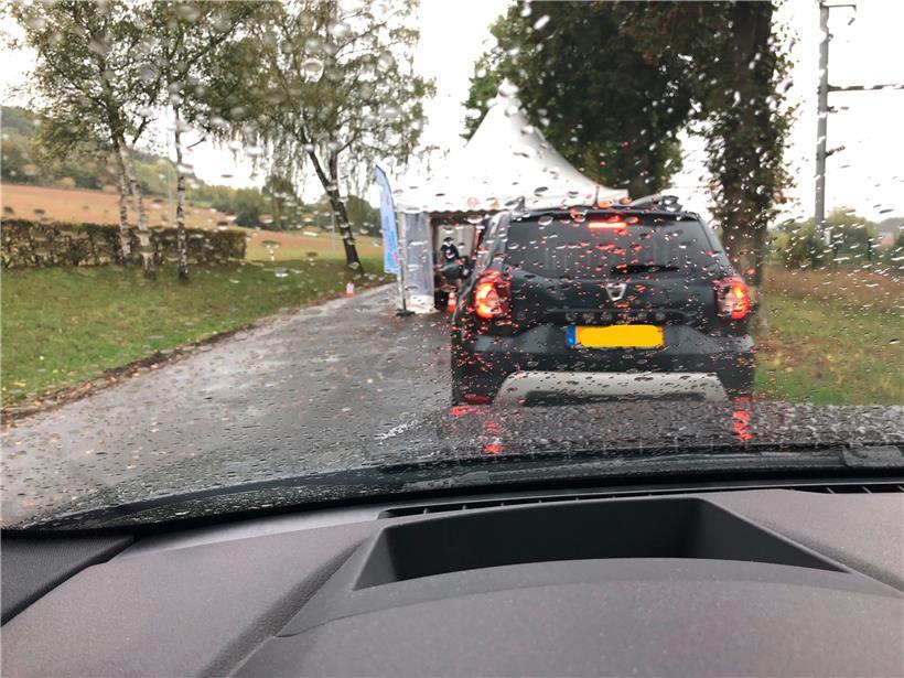 Die Testzentren sind den jetzigen Witterungsbedingungen sicherlich nicht angepasst
