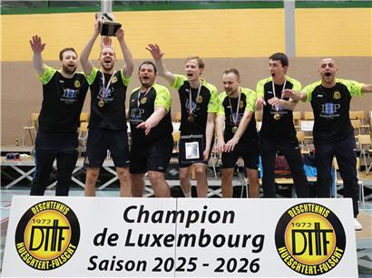 Tischtennis Herren Hostert/Folschette feiern fünften Meistertitel in Folge bei regionalem Turnier