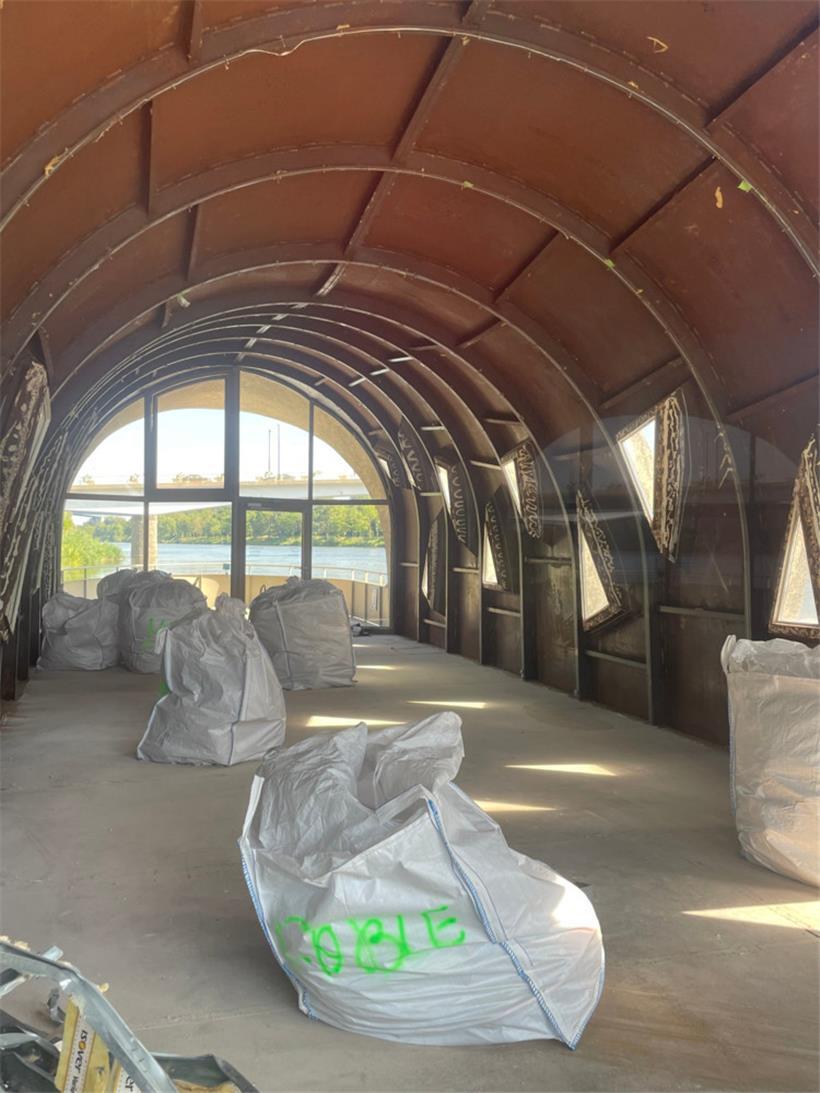 Die Tourist-Infostelle vor einigen Tagen: Aufräumarbeiten