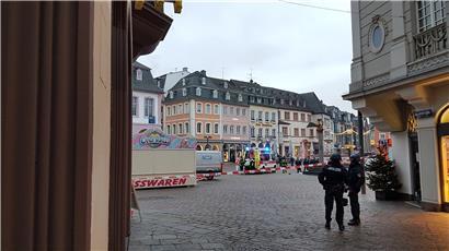 Die Trierer Innenstadt war bis in die Abendstunden abgeriegelt
