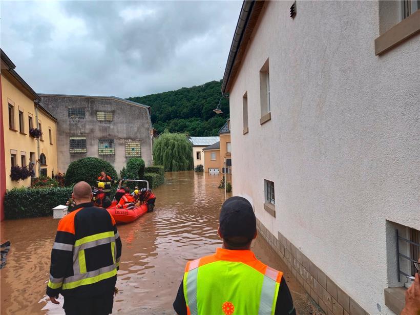 Die Überflutungen haben auch in Born heimgesucht
