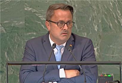 Die Unsicherheit der ganzen Welt im Blick: Xavier Bettel spricht in New York zur UNO-Vollversammlung
