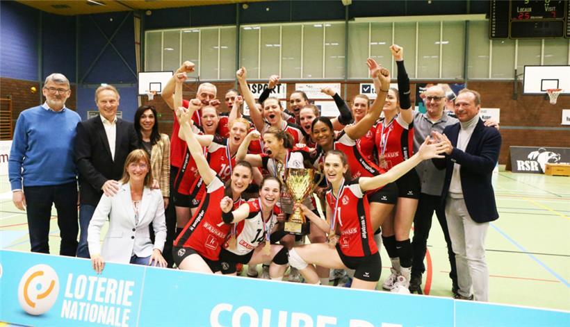 Die Volleyball-Damen aus Mamer verteidigten den Pokal in diesem Jahr souverän
