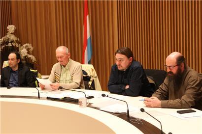 Die Vorstandsmitglieder Christian Muller, Bernard Weber, Marc Schaack, Laurent Biltgen (v.l.n.r.)
