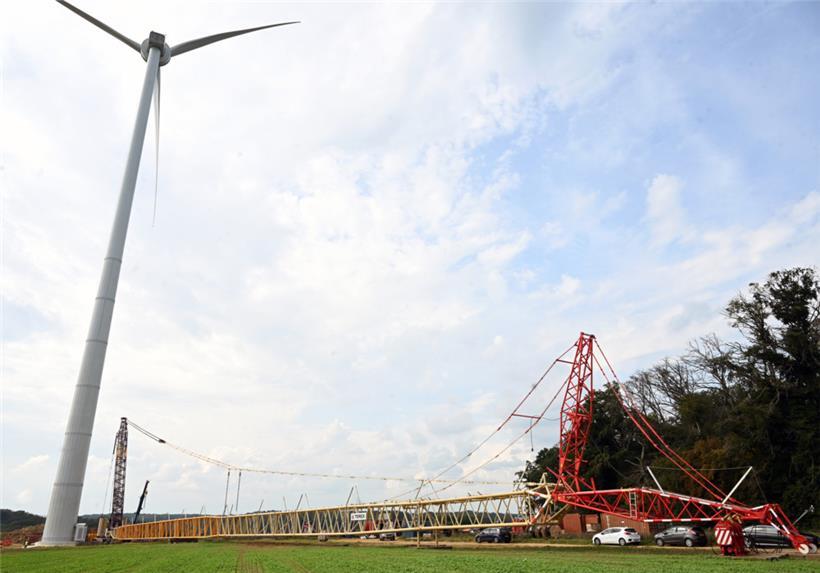 Die Windräder des Typs Enercon E-115 sind bis zu 149 Meter hoch
