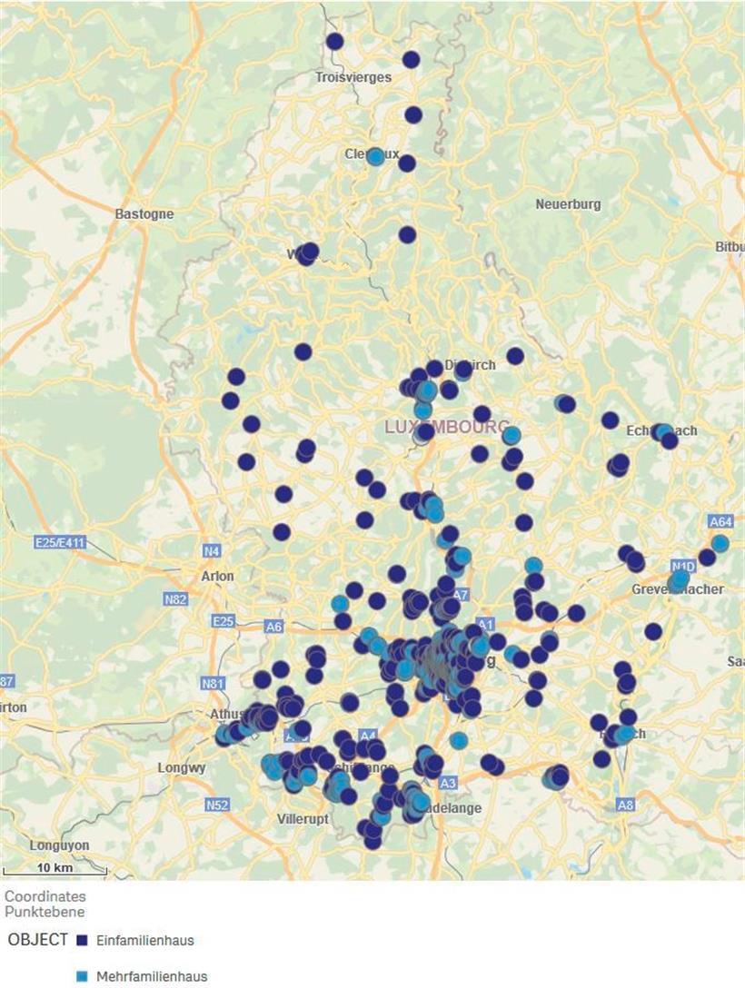 Die Zahl der Einbrüche in bewohnte Häuser war in den letzten zwei Pandemiejahren rückläufig. Die Mehrzahl der Einbrüche konzentriert sich um die Hauptstadt und die Grenzregion zu Frankreich.
