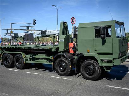 Die alljährliche Militärparade der polnischen Armee im August: Drohnen wie diese werden auch von der ukrainischen Armee eingesetzt