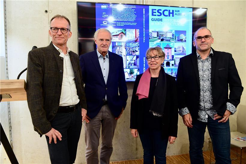 Die am Freitag in der Infofabrik anwesenden Autoren: Christof Weber (Fotos), Jean Goedert, Antoinette Lorang und Denis Scuto (Texte)
