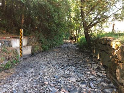 Die ausgetrocknete „Béiwenerbaach“ in Böwen
