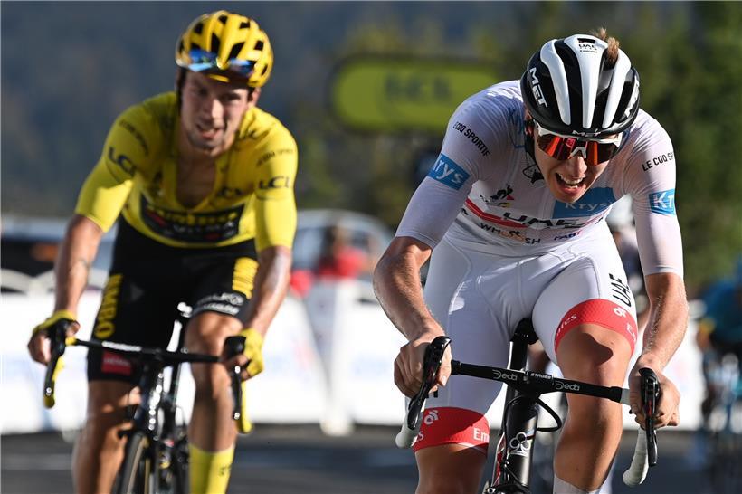 Die beiden Slowenen Primoz Roglic (links) und Tadej Pogacar (rechts) waren die beiden Hauptdarsteller der diesjährigen Tour de France
