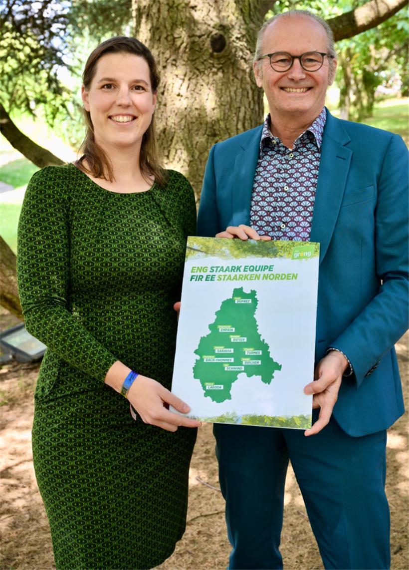 Die beiden Spitzenkandidaten Stéphanie Empain und Claude Turmes
