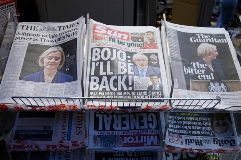 Die britische Premierministerin Truss trat am Donnerstag zurück – die Spekulationen um die Nachfolge beherrschen die Schlagzeilen
