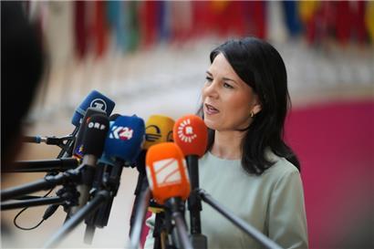 Die deutsche Außenministerin Annalena Baerbock (Bündnis 90/Grüne) in Brüssel
