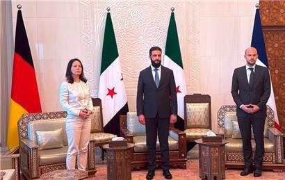 Die deutsche Außenministerin Annalena Baerbock und ihr französischer Amtskollege Jean-Noël Barrot treffen sich mit dem neuen syrischen Machthaber Ahmed al-Scharaa
