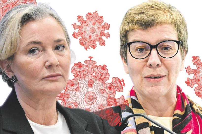 Die ehemalige Gesundheitsministerin Paulette Lenert (l.) und ihre Nachfolgerin Martine Deprez
