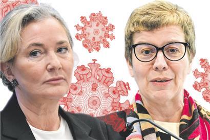 Die ehemalige Gesundheitsministerin Paulette Lenert (l.) und ihre Nachfolgerin Martine Deprez
