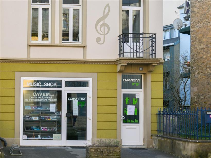 Außenansicht der ehemaligen Musikschule Cavem, jetzt Zweigstelle der Luxembourg Music School ab 18. Mai