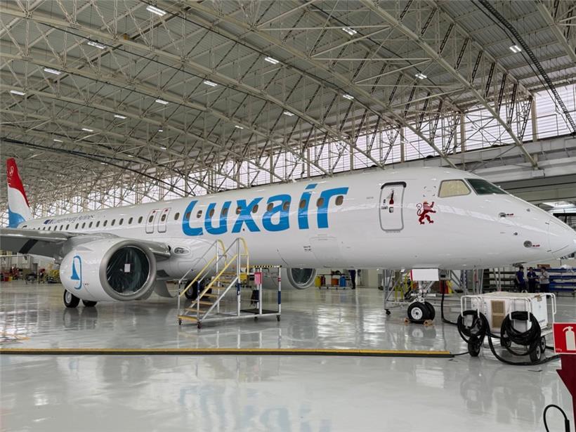 Die erste neue Embraer E195-E2 der Luxair
