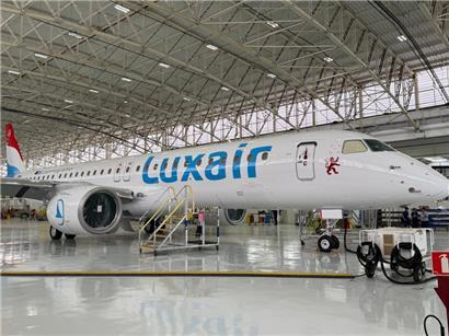 Die erste neue Embraer E195-E2 der Luxair
