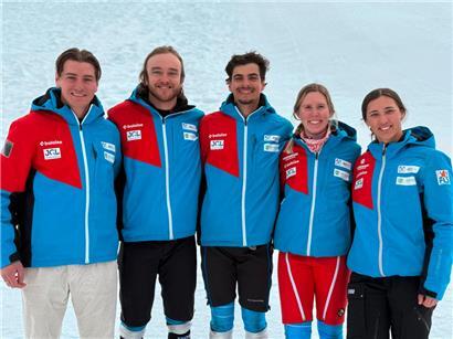 Die fünf Starter (v.l.n.r.): Nikolaj Lindfors, Matthieu Osch, Joachim Keghian, Joyce ten Raa, Gwyneth ten Raa
