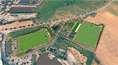 Die geplanten Strassener Fußballplätze
