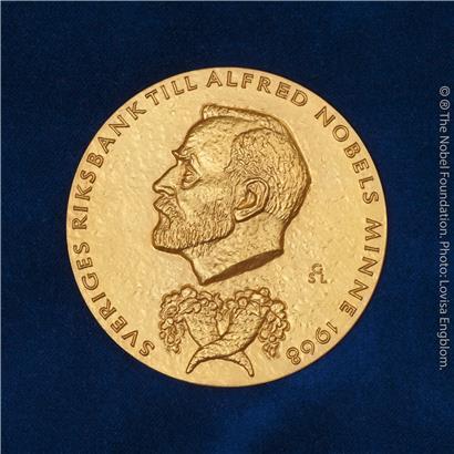 Die goldene Medaille, die mit dem Wirtschaftsnobelpreis vergeben wird
