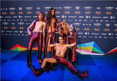 Die italienische Band Maneskin wurde durch die Stimmen des Publikums zum Sieger gekührt
