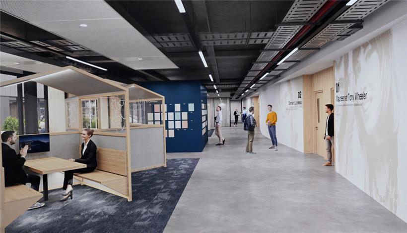 Die „learning boxes“ werden in Diekirch handgefertigt – kleine Räume, in denen man gemeinsam arbeiten kann
