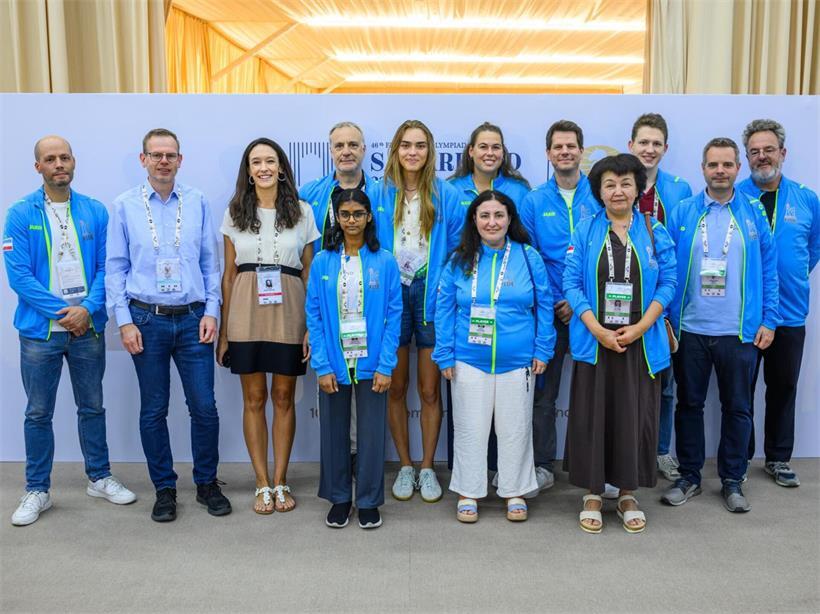 Die luxemburgische Delegation bei der 46. Schacholympiade