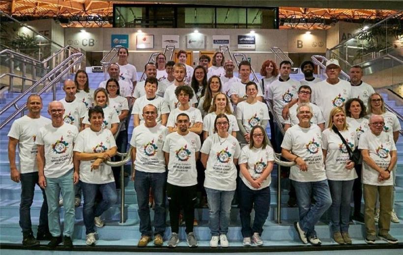 Die luxemburgische Delegation für die 16. Weltspiele von Special Olympics in Berlin 
